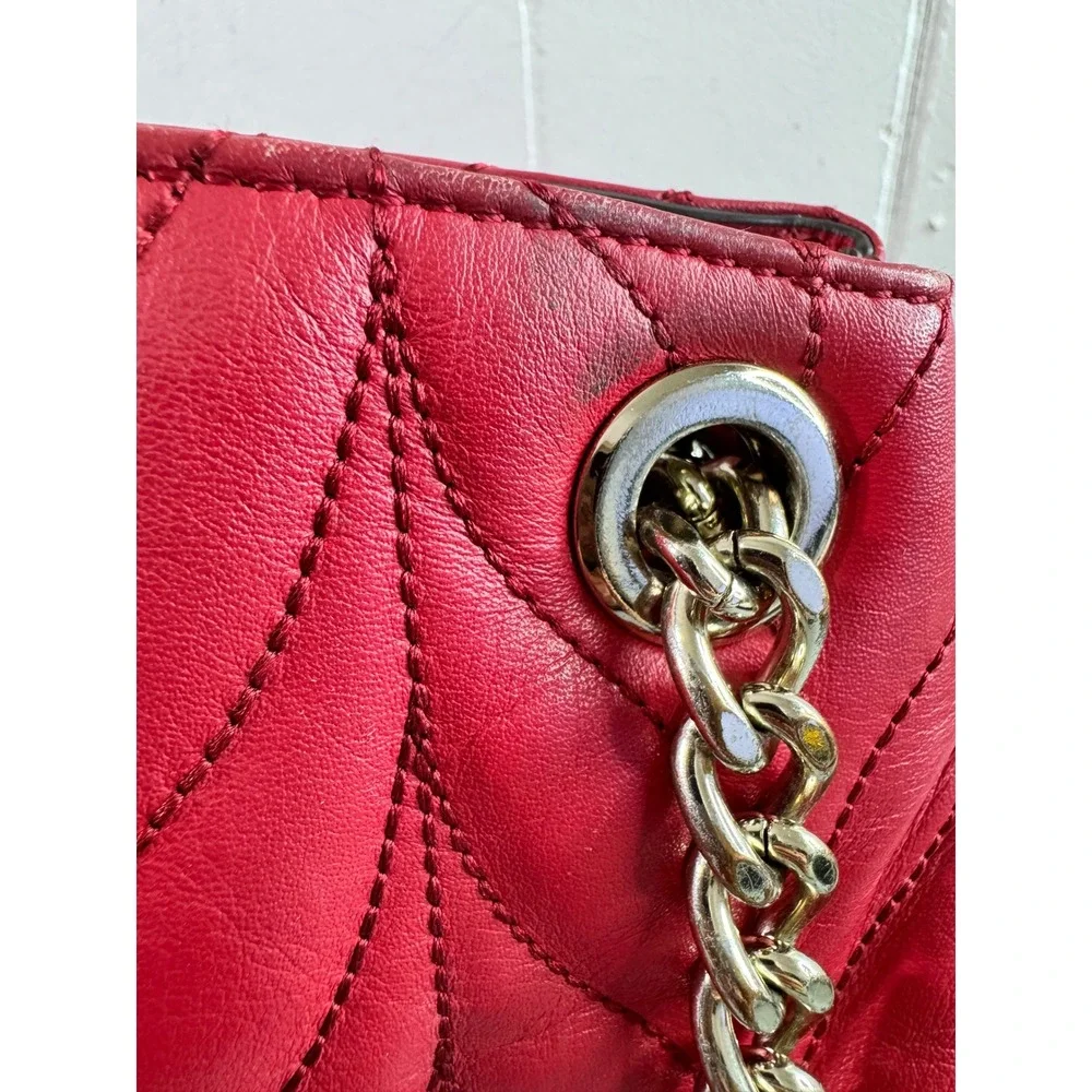 Kate Spade Shoulder Bag Women Medium Red Good Quilted Leather Briar Lane Emelyn